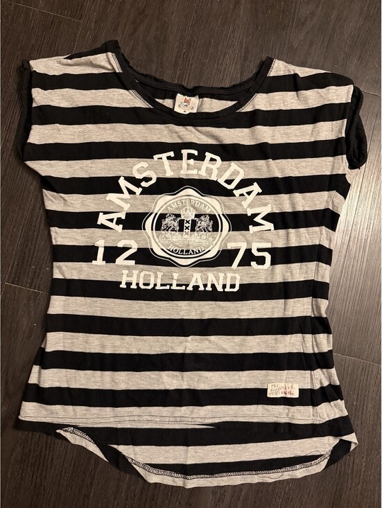 Fox Tops - Vintage Fox Originals Amsterdam Striped Graphic Tee Shirt - Medium